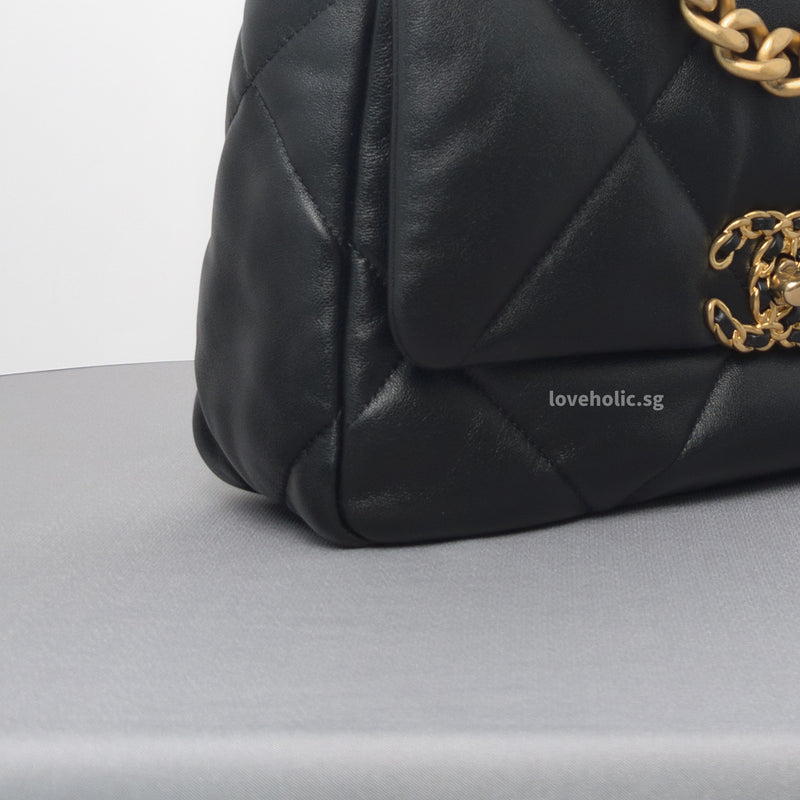 Chanel 19 Small | Black Lambskin Multicolored Hardware