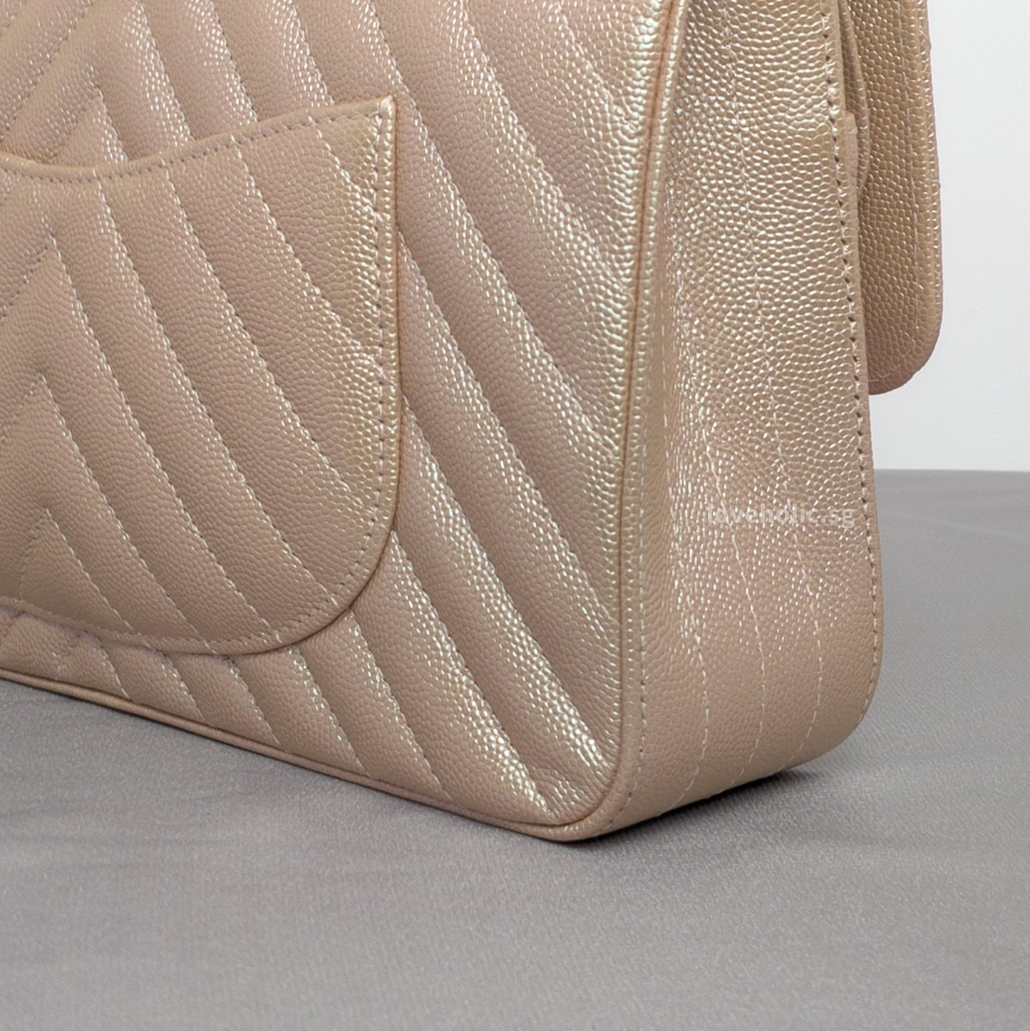 Classic Chevron Medium | 17B Rose Gold Caviar Silver Hardware