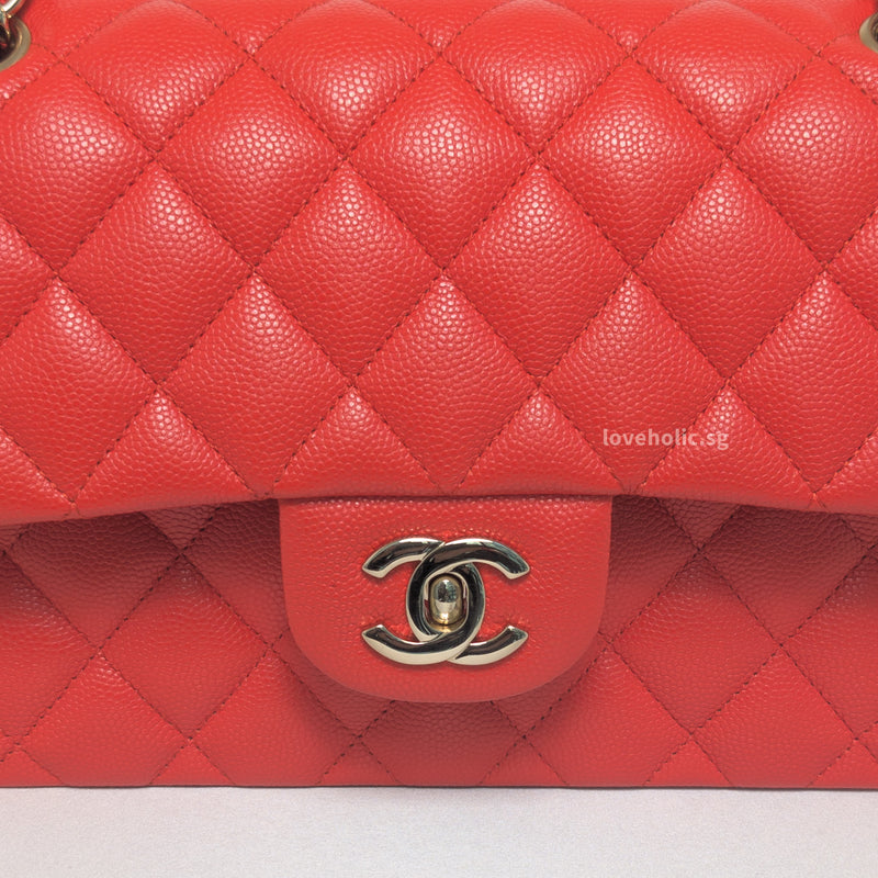 Chanel Classic Flap Small | 19C Red Caviar Gold Hardware