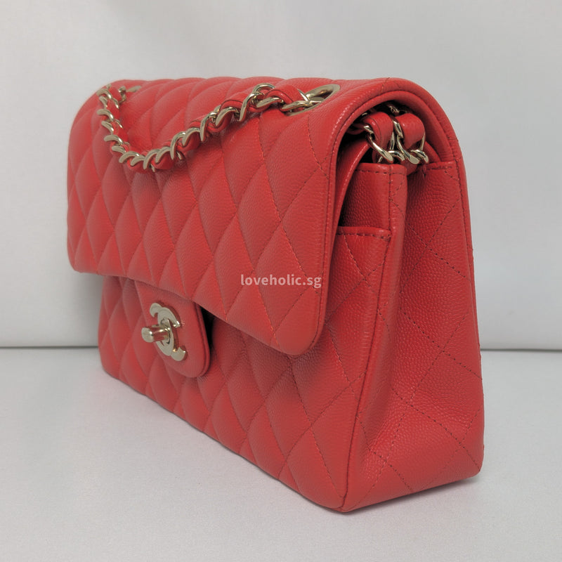 Chanel Classic Flap Small | 19C Red Caviar Gold Hardware