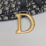 Dior Saddle Medium | Blue Dior Oblique Jacquard Fabric Gold Hardware