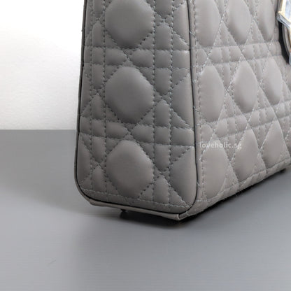 My ABC Lady Dior Small | Grey Lambskin Light Gold Hardware