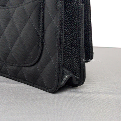 Wallet On Chain Black Caviar Gold Hardware