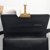 Montaigne 30 Black Calfskin Gold Hardware