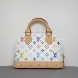 Louis Vuitton Alma BB Multicoloured Canvas Gold Hardware-whitebackground