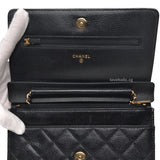 Chanel Wallet On Chain  | Black Caviar Gold Hardware