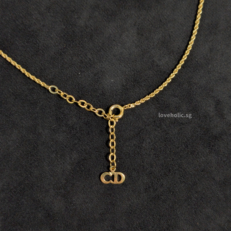 Dior Vintage Necklace  |   Gold Hardware-back