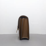 Celine Box Teen | Camel Calfskin Brushed Gold Hardware-details