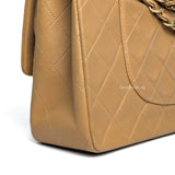 Chanel Vintage Classic Flap Medium | Caramel/Dark Beige Lambskin 24K Gold Hardware