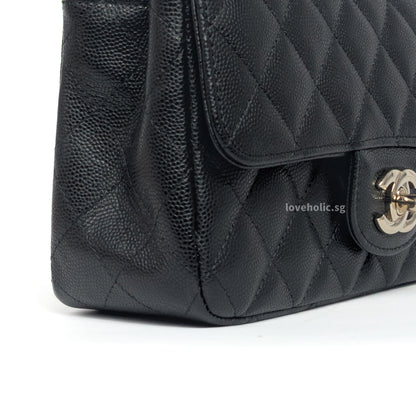 Chanel Classic Flap Mini Rectangle  | 17C Black Caviar Light Gold Hardware