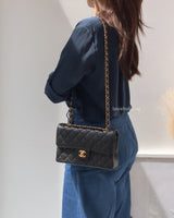 Chanel Classic Flap Small | Black Caviar Gold Hardware-modelshots