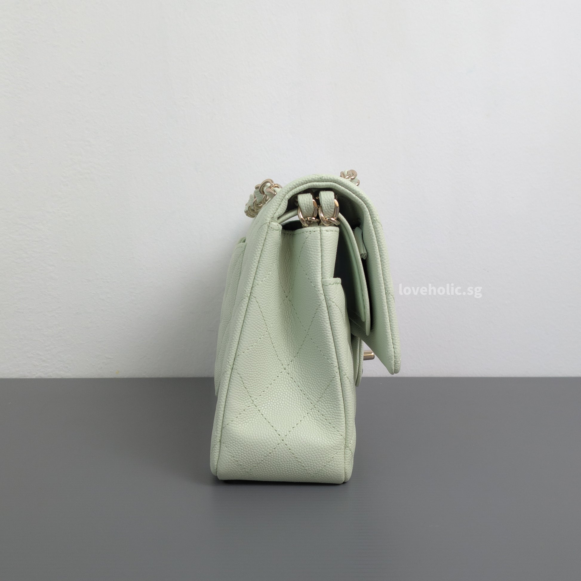 Caviar Chanel Light Green Bag Dark Green Chanel Bag 22C Dark Green