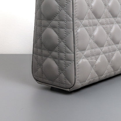 My ABC Lady Dior Small | Grey Lambskin Light Gold Hardware