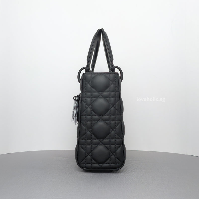 My ABC Lady Dior Small | Ultramatte Black Lambskin Black Hardware