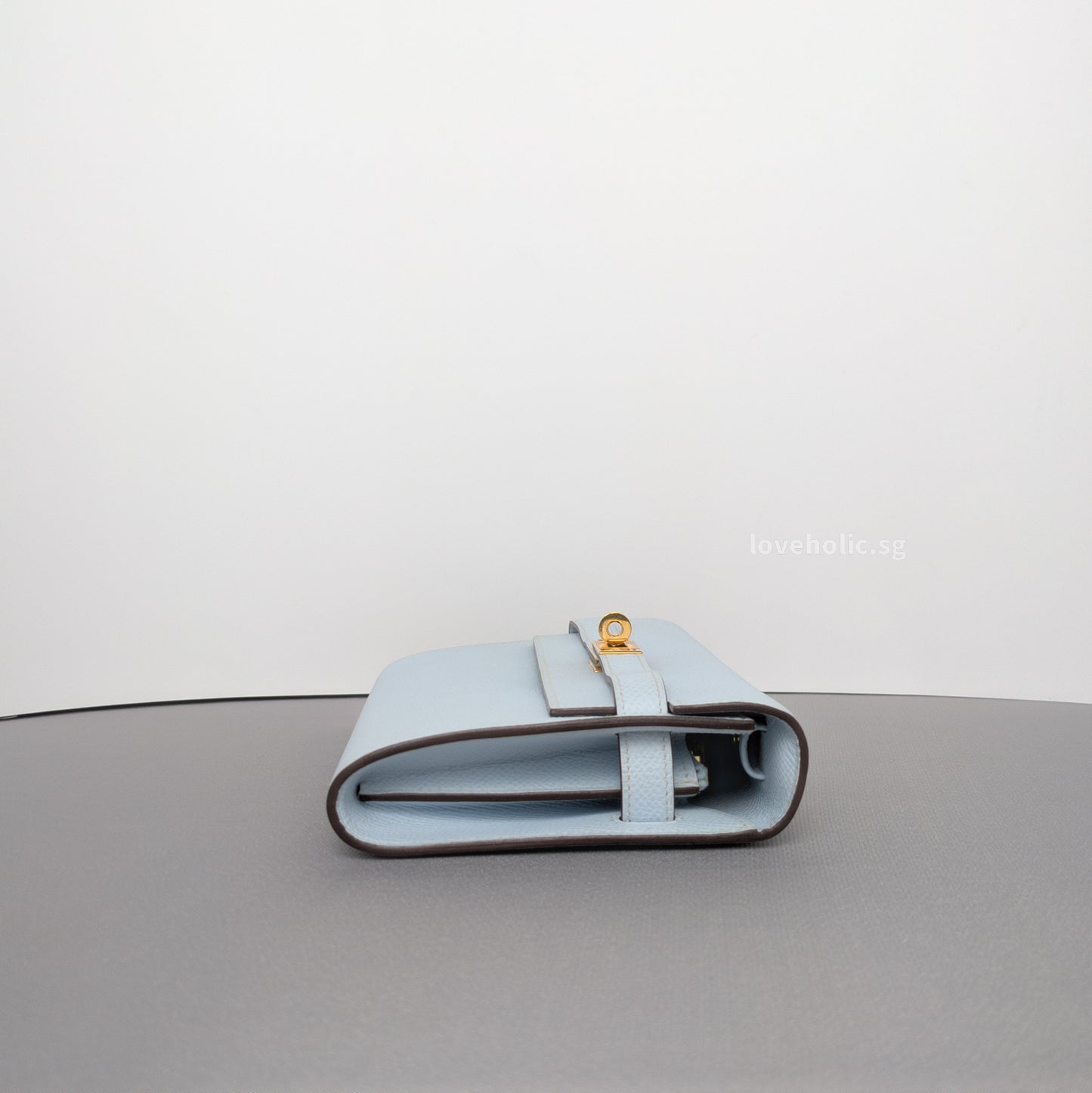 Kelly To Go T0 Bleu Brume Epsom Gold Hardware
