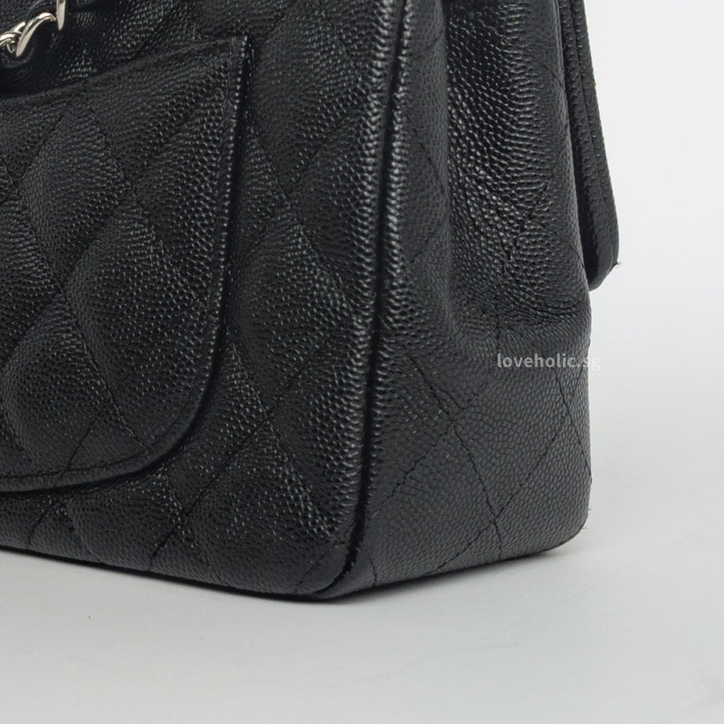 Chanel Classic Flap Mini Rectangle | 18B Black Caviar Silver Hardware