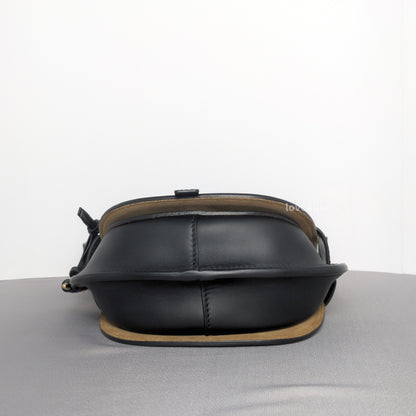 Gate Mini  | Black Calfskin Gold Hardware