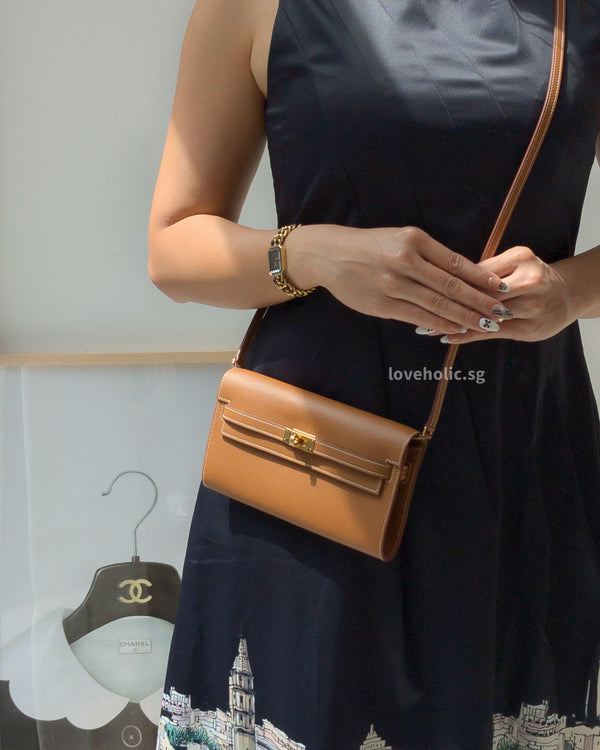 Hermes Kelly To-go | Gold Epsom Gold Hardware-modelshots