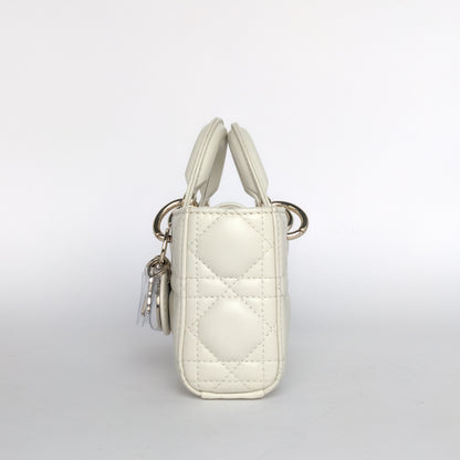 Lady D-Joy Micro | Latte Lambskin Light Gold Hardware