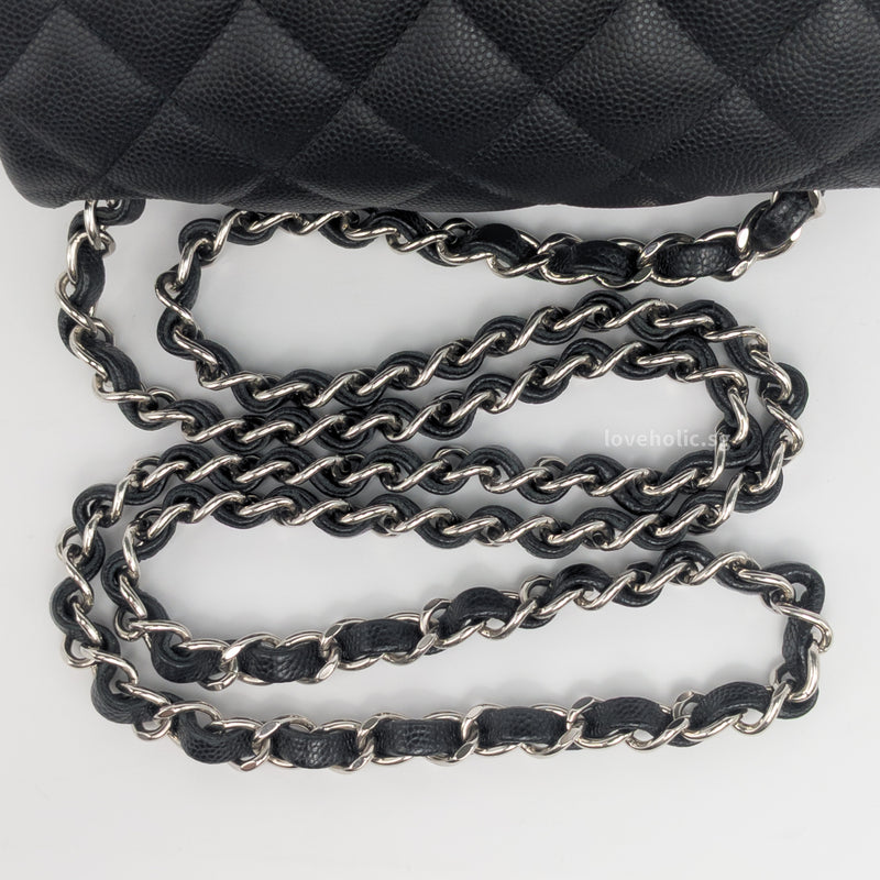 Chanel Classic Flap Mini Square | 18B Black Caviar Silver Hardware