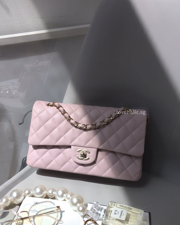 Chanel Classic Flap Medium | Light Pink Caviar Light Gold Hardware