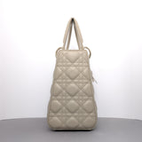 Dior Lady Dior Medium  | Beige Lambskin Light Gold Hardware-details