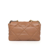 Chanel Chanel 19 Small | 21P Caramel Lambskin Brushed Gold Hardware-back