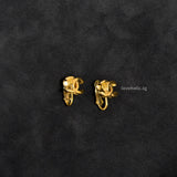 Chanel Vintage Earrings 1970's CC | Clip on  24K Gold Hardware-modelshots