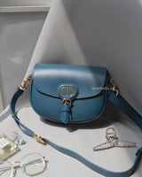 Dior Bobby Medium | Deep Ocean Blue Calfskin Gold Hardware-main