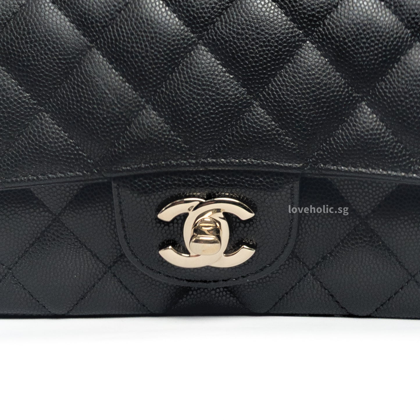 Chanel Classic Flap Mini Rectangle  | 17C Black Caviar Light Gold Hardware