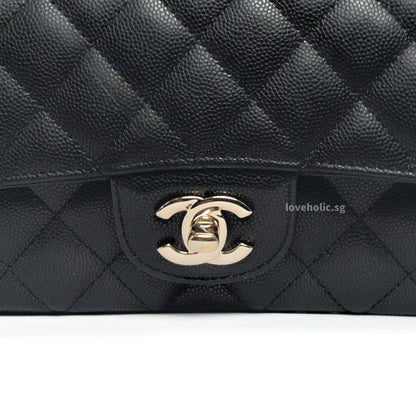 Chanel Classic Flap Mini Rectangle  | 17C Black Caviar Light Gold Hardware