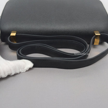 Constance 24 | Black Epsom Gold Hardware
