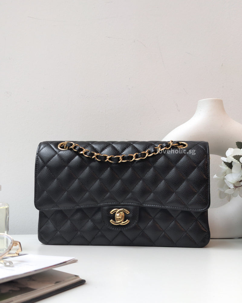 Chanel Classic Flap Medium | Black Caviar Gold Hardware