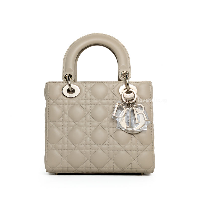 Dior My ABC Lady Dior Small | Beige Lambskin Light Gold Hardware-whitebackground