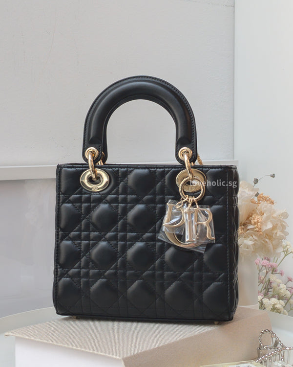 Dior My ABC Lady Dior Small | Black Lambskin Light Gold Hardware-main