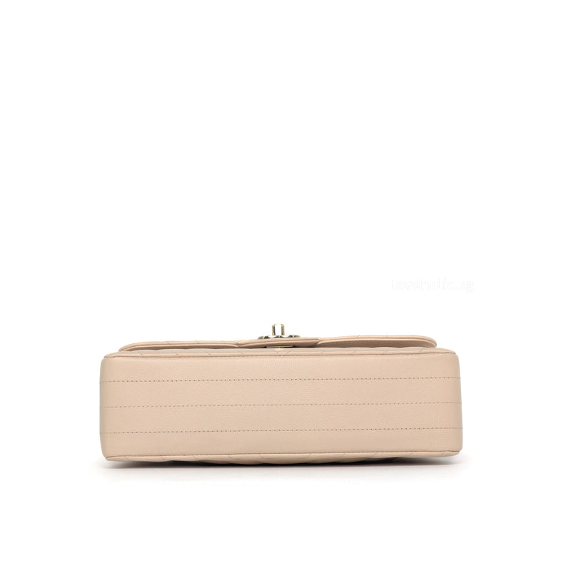 Chanel Classic Flap Chervon Small | 21S Light Beige Caviar Gold Hardware