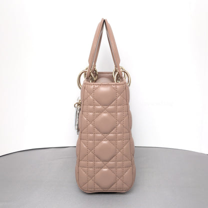 Dior My ABC Lady Dior Small | Blush Lambskin Light Gold Hardware-details