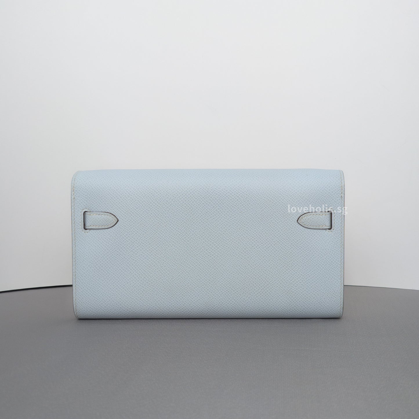 Hermes Kelly To Go Bleu Brume Epsom Gold Hardware-back