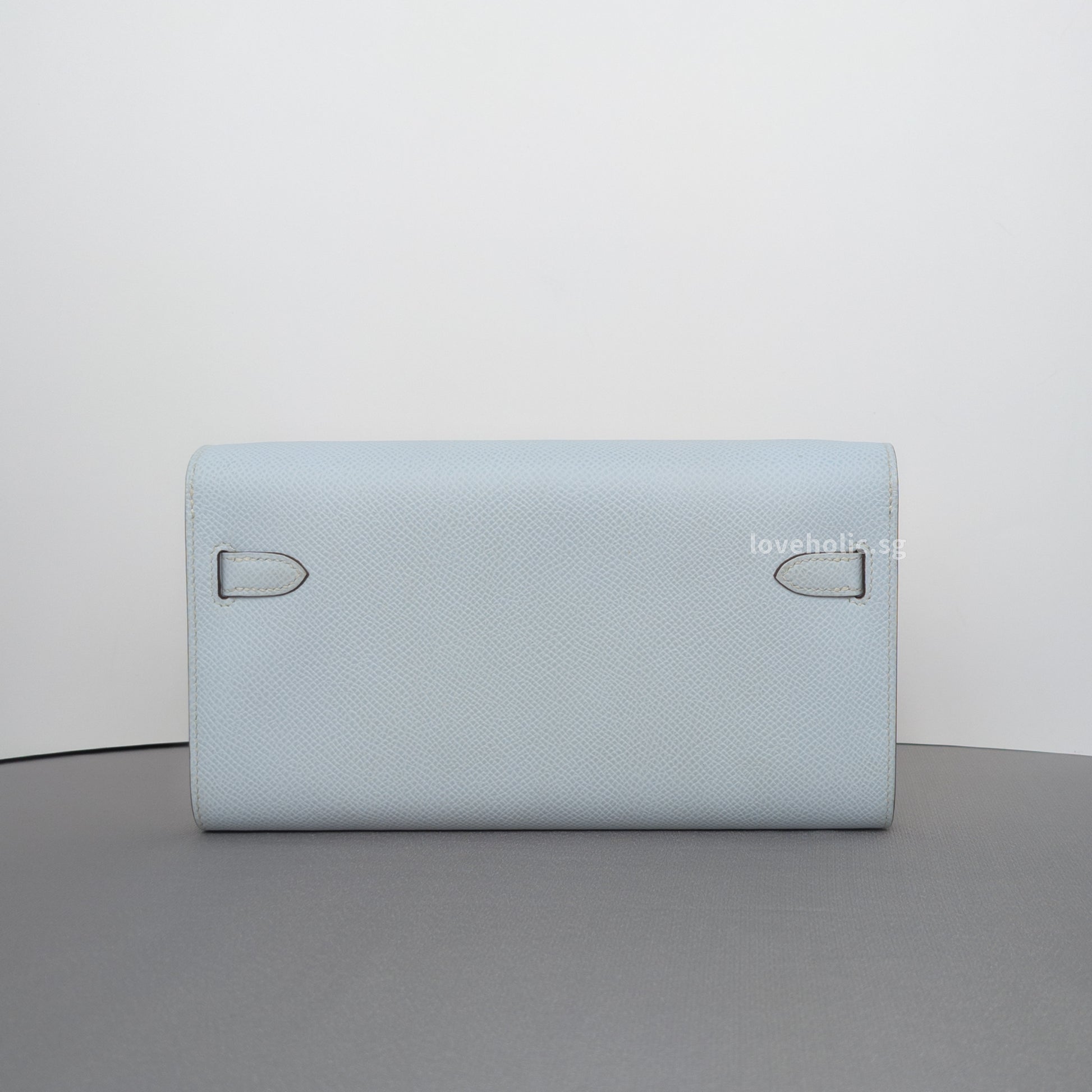 Hermes Kelly To Go Bleu Brume Epsom Gold Hardware-back