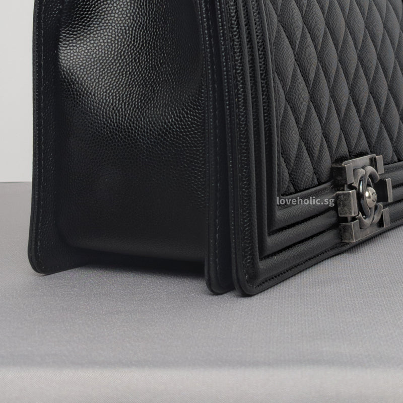 Boy Medium | Black Caviar Ruthenium Hardware