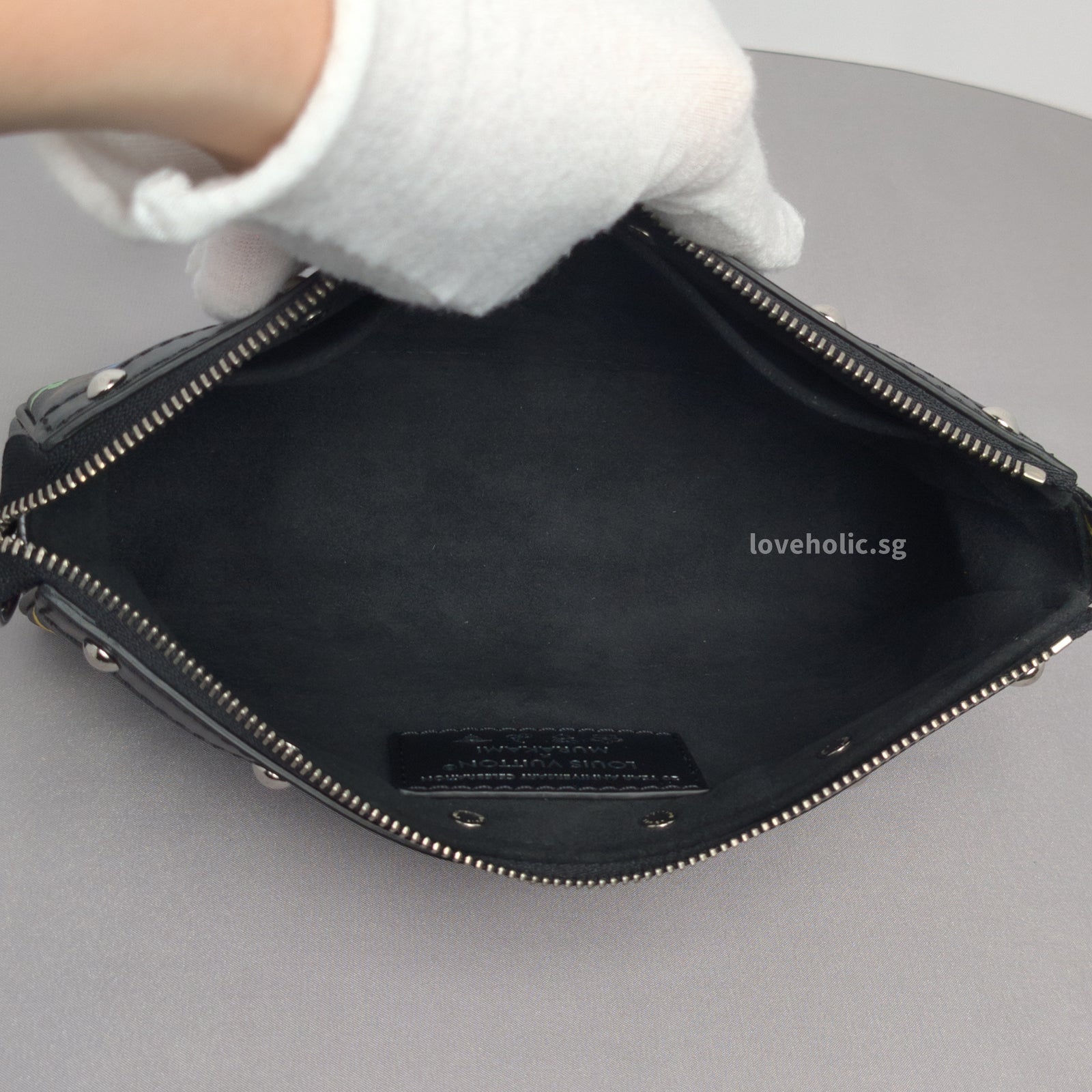 Louis Vuitton LV X TM Murakami Pochette | Black Leather Silver