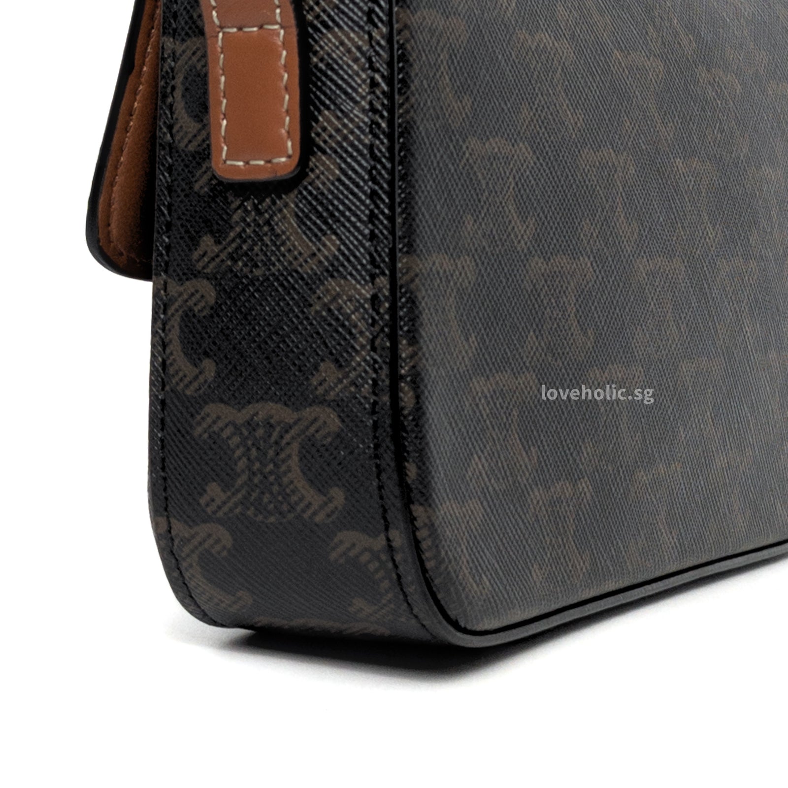 Celine Triomphe Shoulder Bag Claude Tan Calfskin Gold Hardware loveholic