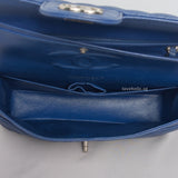 Classic Flap Chevron Medium | Navy Caviar Silver Hardware
