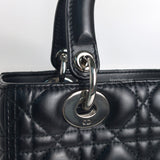 Dior Lady Dior Medium | Black Lambskin Silver Hardware