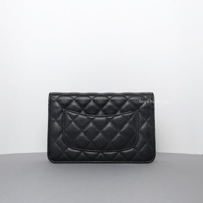 Chanel Wallet On Chain Black Caviar Gold Hardware-back