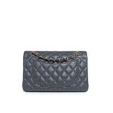 Chanel Classic Flap Small | 21B Dark Grey Caviar Light Gold Hardware