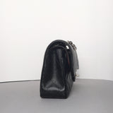 Classic Flap Small | Black Caviar Silver Hardware