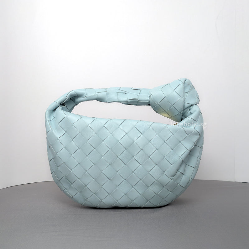 Bottega Veneta Jodie Mini | Light Blue Lambskin Gold Hardware-back