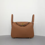 Hermes Lindy Gold Taurillon Clemence Gold Hardware-whitebackground