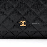 Chanel Wallet On Chain  | Black Caviar Gold Hardware